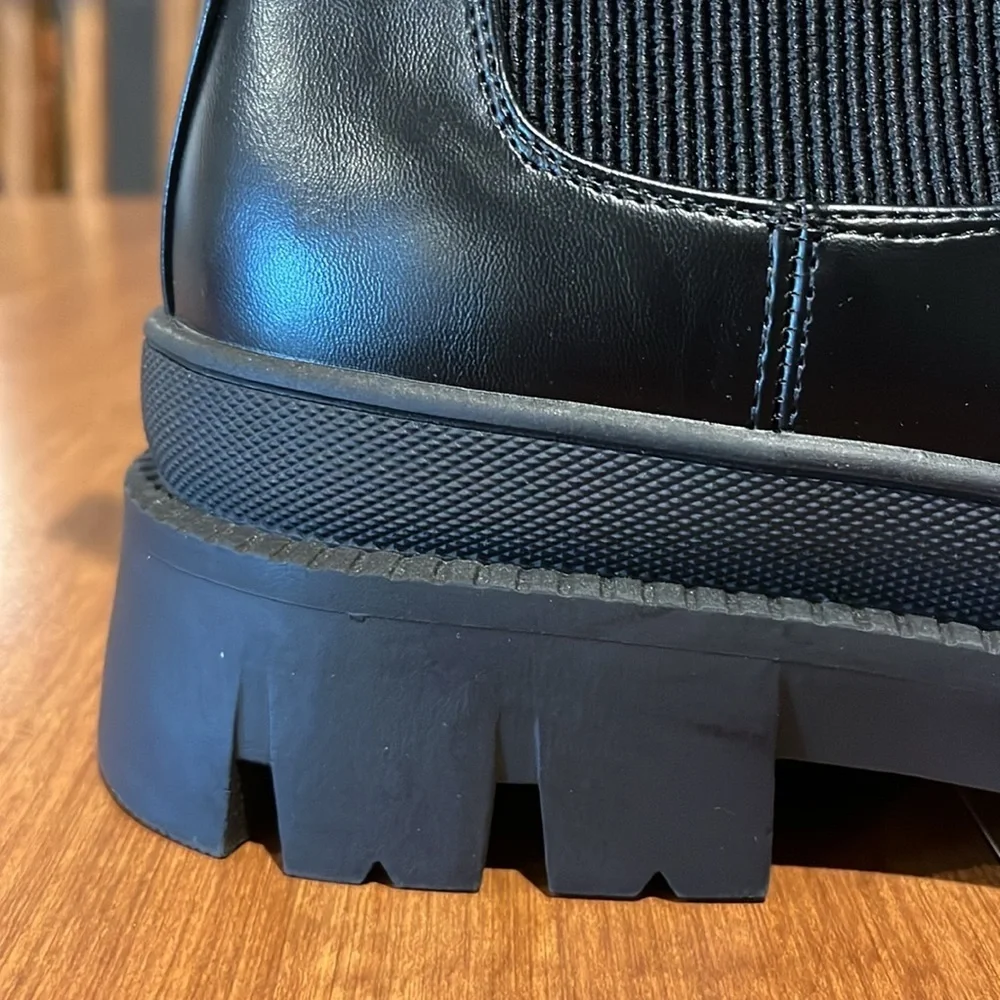 NWT Lane Bryant Leather Moto Boots size 10.5W. - Picture 7 of 9